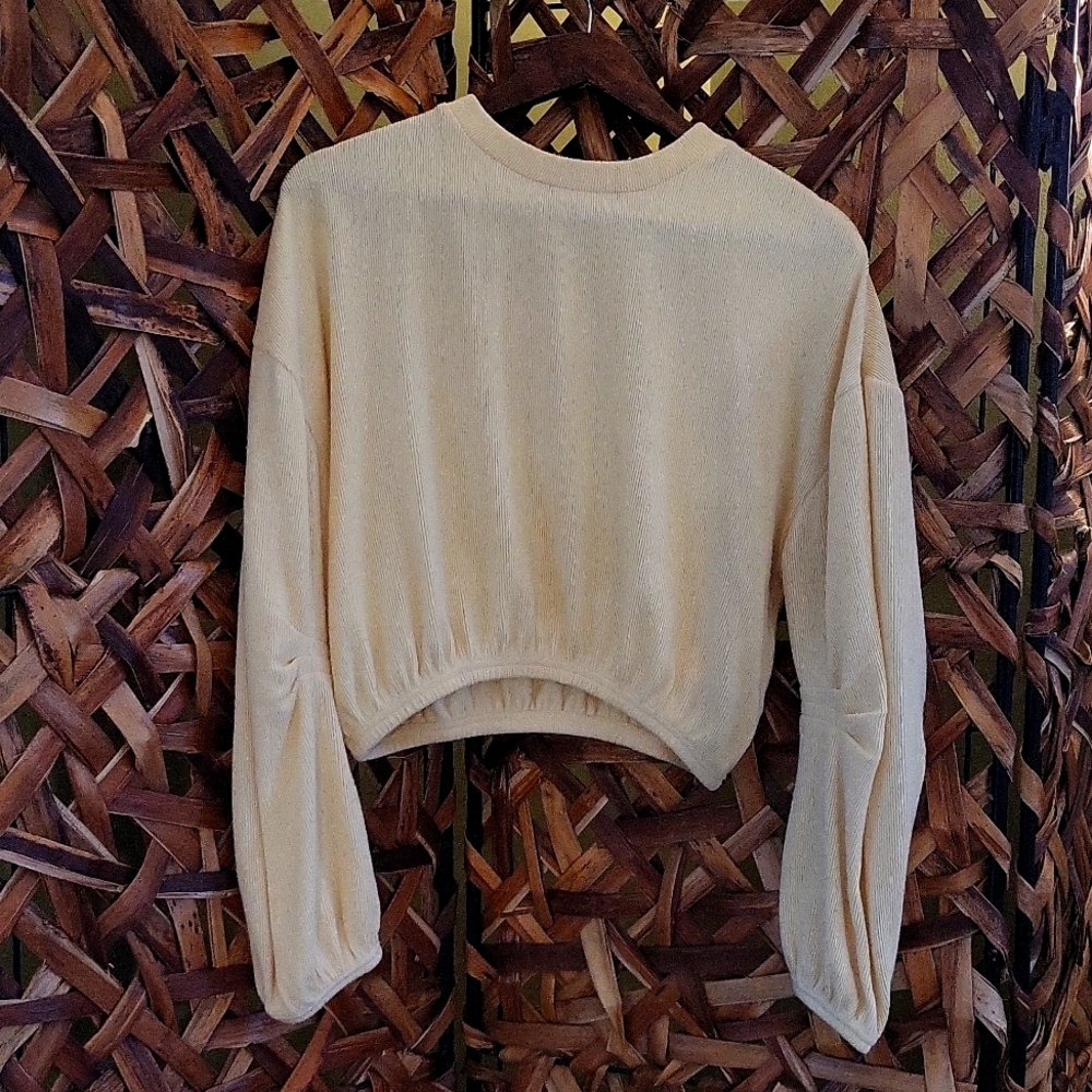 Amuse Society yellow crop top M